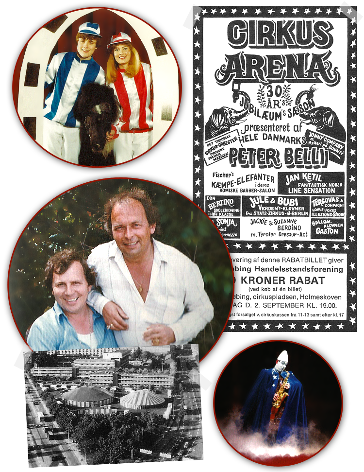 Cirkus Arena ekspanderede i 1980'erne. Peter Belli var konferencier i 1985.